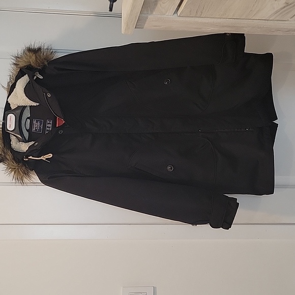 Abercrombie and Fitch Men's Black Down Insulated Weather Proof Parka - Picture 5 of 8